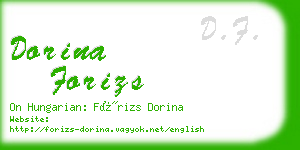 dorina forizs business card